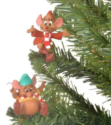 디즈니 신데렐라 잭 & 가스 크리스마스 오너먼트 클립