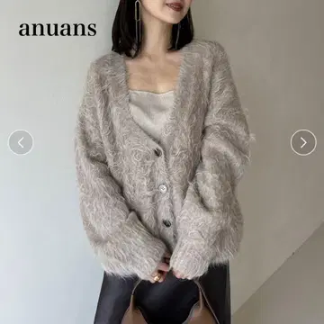 새상품 아뉴앙스 anuans 수리 알파카 니트 가디건 베이지