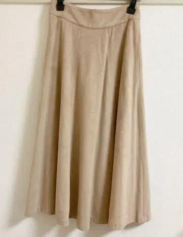 새상품급 나노 유니버스 플레어 스커트 롱 스커트 스웨이드 베이지