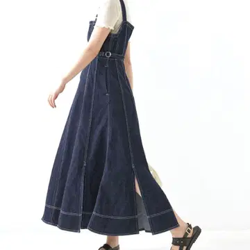 현행! Firsthand 퍼스트 핸드 데님 머메이드 원피스 네이비