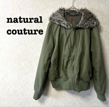 내추럴 꾸뛰르 카키 아우터 M 밀리터리 퍼 포함 자켓