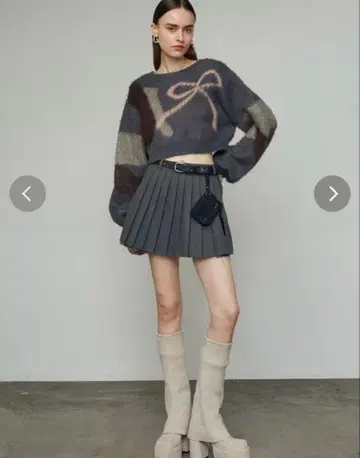 EMODA 컷오프 플리츠 미니 스커트