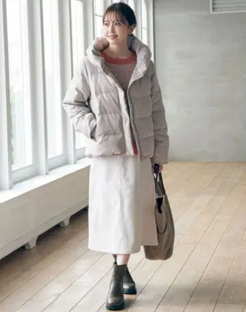 ikka 속기모 본딩 롱 스커트