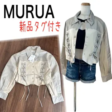 MURUA 레이스업 콤비 자켓