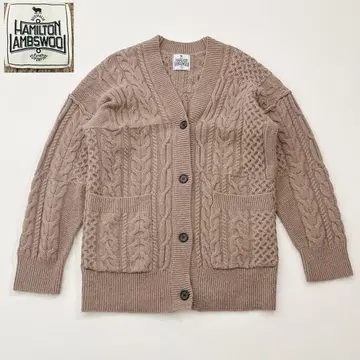 Spick and Span 해밀턴 알파카 케이블 가디건 브라운
