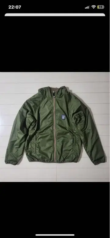 스탠다드 캘리포니아 리버서블 후드 부착 블루종