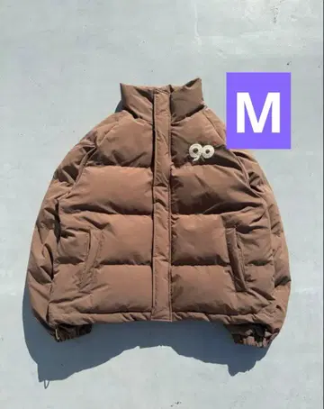 9090 Logo Rich Puffer Jacket brown M