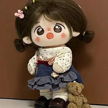 20cm 봉제 인형용 옷 갈아입기 의류 세트 활 옷 3점 세트