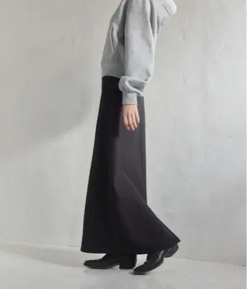 [ smeyon ] A라인 롱 스커트 블랙