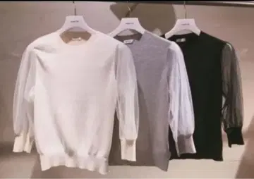 FRAY I.D 퍼프 슬리브 니트 스웨터