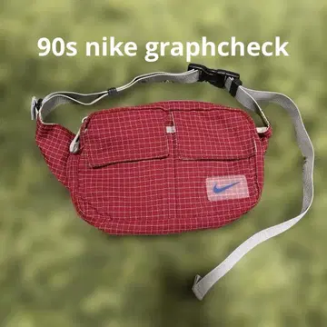 90s 나이키 그래프 체크 웨스트 파우치 y2k