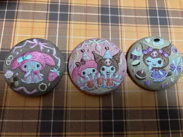 산리오 자수 캔뱃지 마이멜로디 시크릿 쿠로미