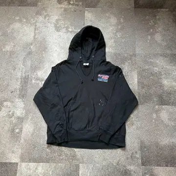 Champion 리버스 위브 자수 후드티 XL 블랙