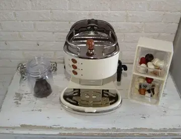 미니어처 1/6 레트로 커피 메이커 세트 아이보리 인형의 집