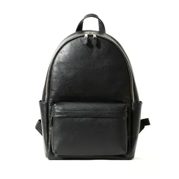 존네 블랙 가죽 라운드형 백팩