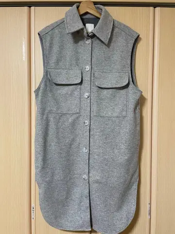 H&M 지레 베스트 그레이 코트