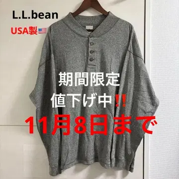 80s L.L.bean 헨리넥 티셔츠 USA제 사이즈 L (XL 상당)