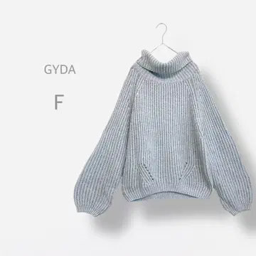 [ GYDA ] 두툼한 니트 오프 터틀넥 볼륨 슬리브 Y2K 워셔블