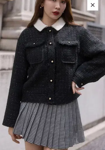 herlipto 투톤 트위드 재킷