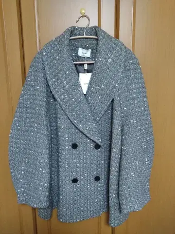 CLANE x 다나카 미나미 OVER TWEED COAT 그레이