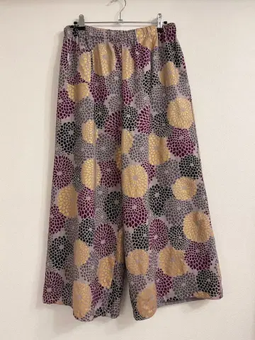 sousou 소우소우 모슬린 광형 몸빼 국화 무늬