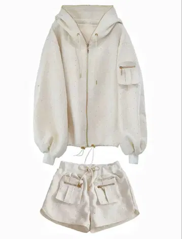 randy 트위드 카고 셋업