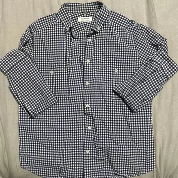 여성 긴팔 코튼 셔츠 블라우스 깅엄 체크 패턴