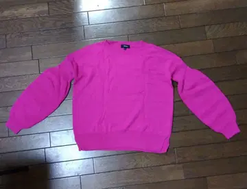 띠어리 벌룬 소매 니트 핑크 S 울&캐시미어