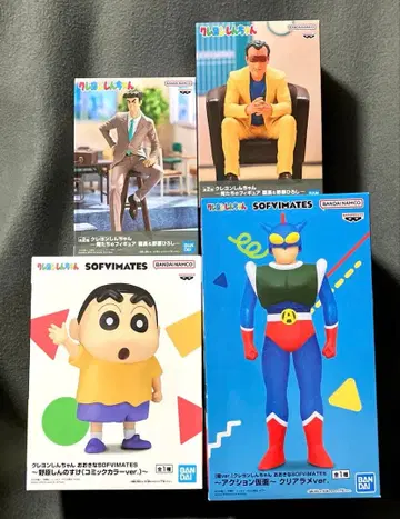 [ 미개봉 새상품 ] 짱구는 못말려(크레용 신짱) 피규어 4개 세트