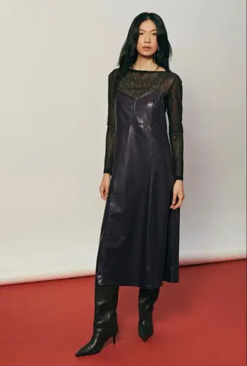 H&M 코팅 슬립 드레스