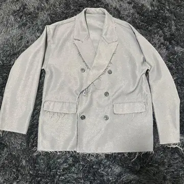 그레이 테일러드 자켓 더블