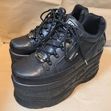 요스케 YOSUKE 통굽 스니커즈 레이스업 하이 밑창 24.5cm