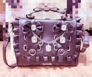 노에미 키라키라 리본 참 3way 백팩 블랙