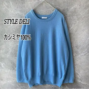STYLE DELI 캐시미어 100% 스웨터 긴팔 둥근넥 니트 부드러운