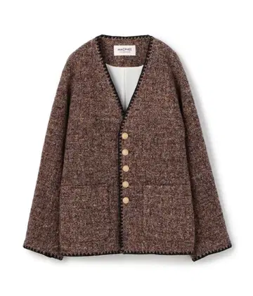 이번 시즌 MACPHEE 슬라이버 저지 V 칼라 자켓