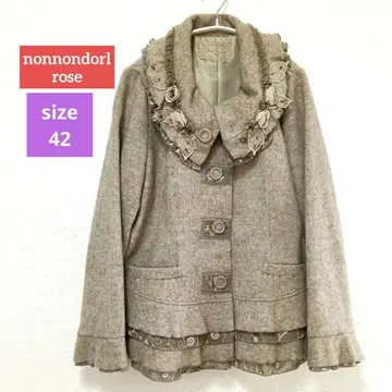nonnondorl rose 엘레강트 프릴 울 자켓 일본제