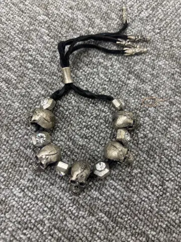 스컬 디자인 실버 팔찌