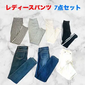 여성 팬츠 7세트 ZARA 체크 무늬