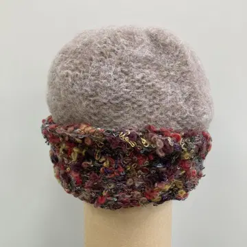 카시라 ca4la 울 혼방 니트 모자 베이지 계열