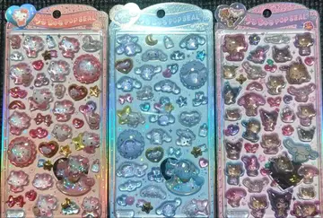 산리오 우루츄루 POPSEAL 키티 시나모롤 일광화상 3종 세트