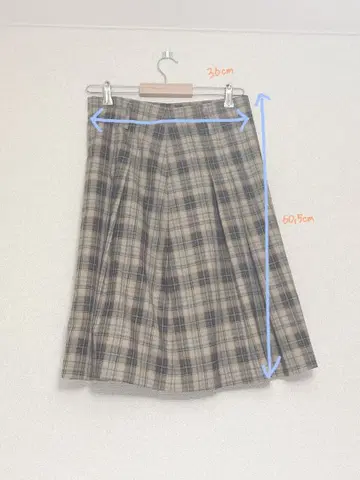 FEKETE 체크 스커트