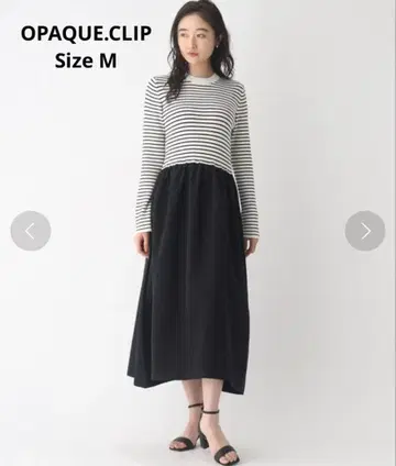 OPAQUE.CLIP 도킹 니트 원피스 오파크 클립 보더