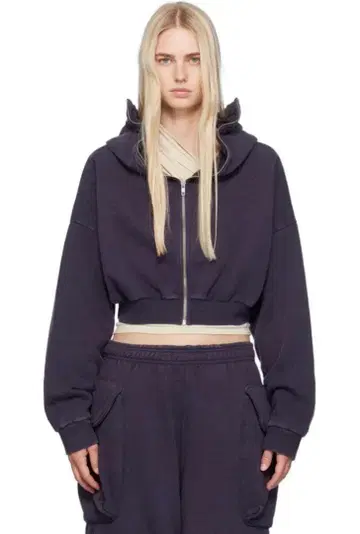 Entire studios CROPPED FULL ZIP INK S