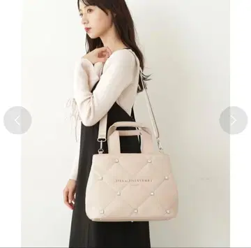 질 바이 질 스튜어트 샤인 퀼팅 토트백 핑크