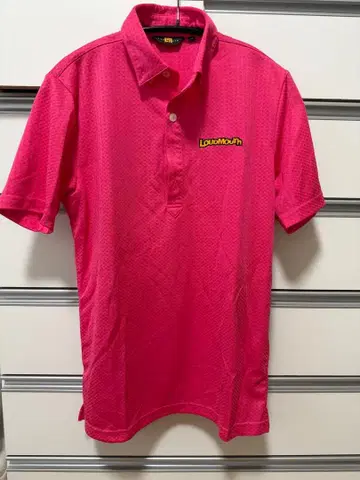 미사용 LOUDMOUTH 핑크 피케 셔츠 M 골프웨어