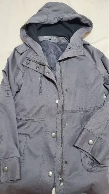 BLACK by MOUSSY 후드 부착 자켓 사이즈 2 그레이