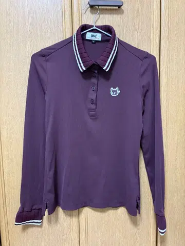 WAAC 보르도 긴팔 피케 셔츠 XS