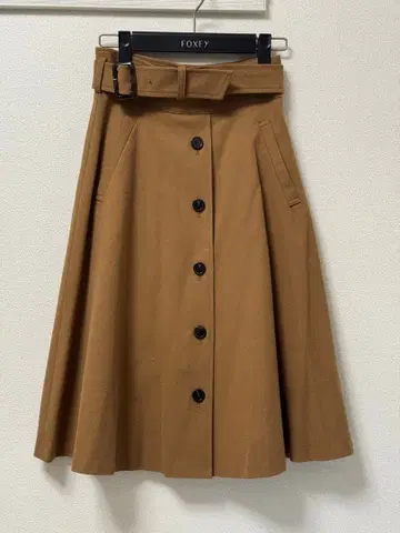 브라운 플레어 스커트