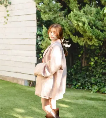 mideal 트위드 오버 자켓