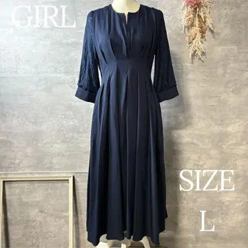 GIRL 레이스 슬리브 X 라인 키넥 결혼식 원피스 빅 사이즈 L